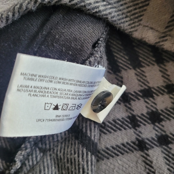 Orvis Heavy Flannel Men's Black Gray Plaid Shirt Jacket Button Up Pockets Medium - Picture 12 of 12